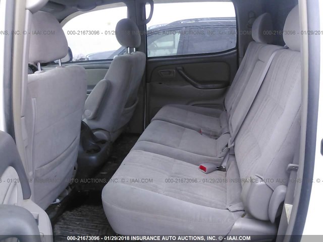 5TBDT44106S520040 - 2006 TOYOTA TUNDRA DOUBLE CAB SR5 WHITE photo 8