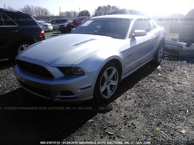 1ZVBP8CF1E5288413 - 2014 FORD MUSTANG GT SILVER photo 2