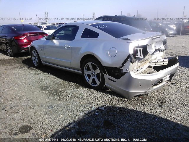 1ZVBP8CF1E5288413 - 2014 FORD MUSTANG GT SILVER photo 3