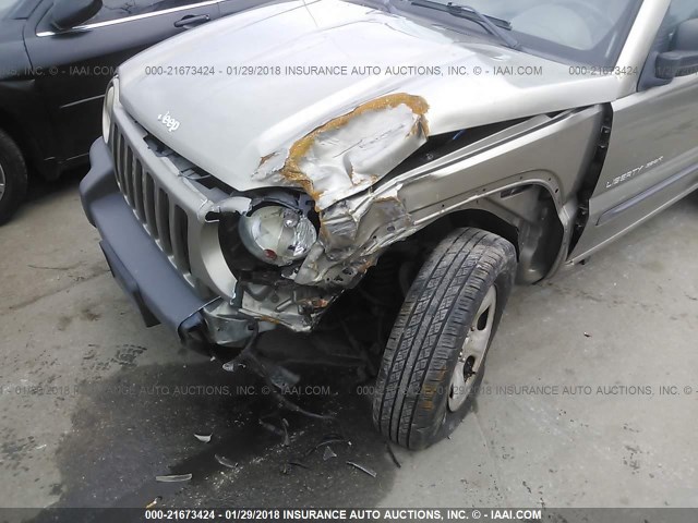 1J4GL48K33W729303 - 2003 JEEP LIBERTY SPORT/FREEDOM ყავისფერი ფოტო 6