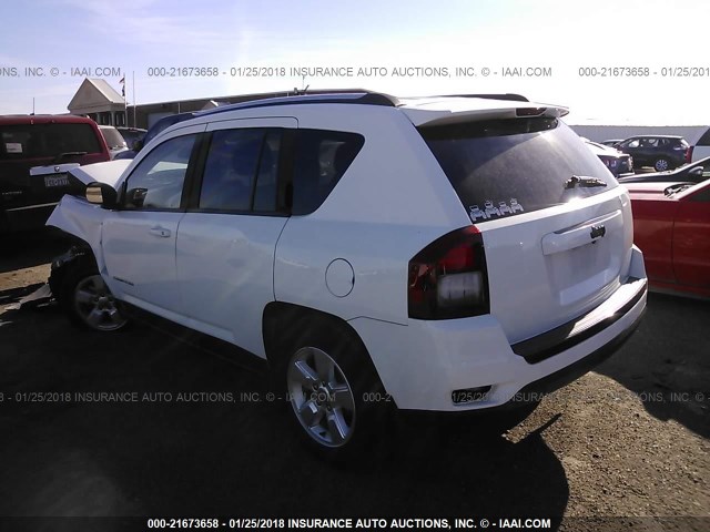 1C4NJCBA6ED844845 - 2014 JEEP COMPASS SPORT WHITE photo 3