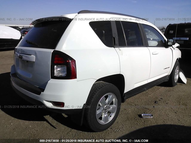 1C4NJCBA6ED844845 - 2014 JEEP COMPASS SPORT WHITE photo 4