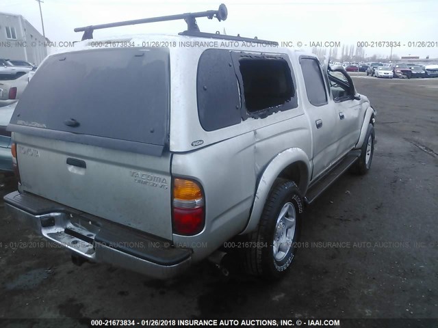5TEHN72N11Z789928 - 2001 TOYOTA TACOMA DOUBLE CAB 银色 照片 4