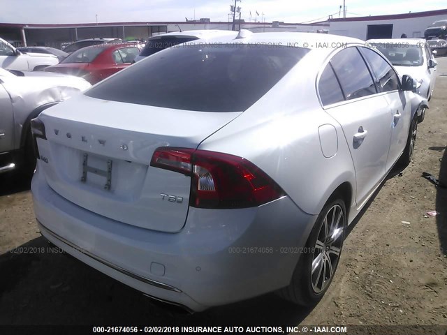 LYV402FK1GB111174 - 2016 VOLVO S60 PREMIER WHITE photo 4