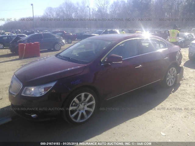 1G4GE5GVXAF215104 - 2010 BUICK LACROSSE CXS BURGUNDY photo 2