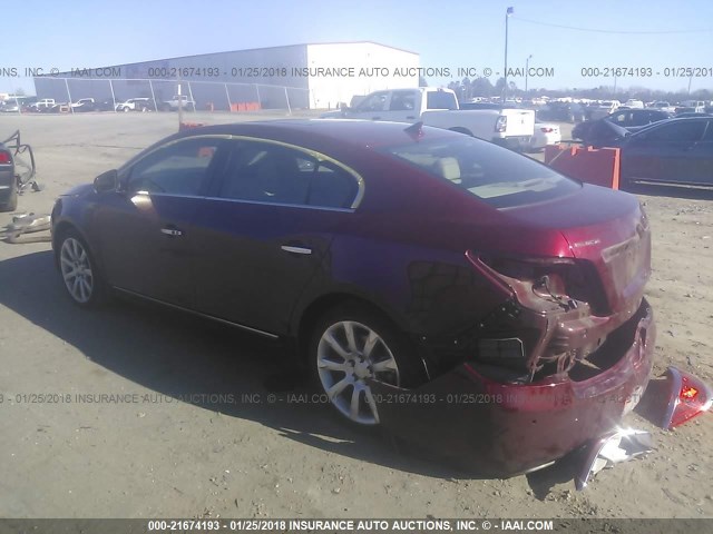 1G4GE5GVXAF215104 - 2010 BUICK LACROSSE CXS BURGUNDY photo 3