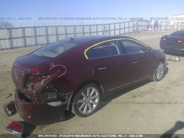1G4GE5GVXAF215104 - 2010 BUICK LACROSSE CXS BURGUNDY photo 4
