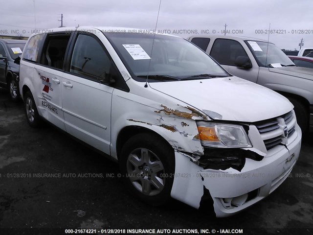 2D8HN44E39R621514 - 2009 DODGE GRAND CARAVAN SE WHITE photo 1