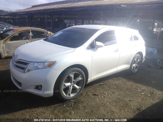 4T3ZK3BB2DU060459 - 2013 TOYOTA VENZA LE/XLE/LIMITED WHITE photo 2