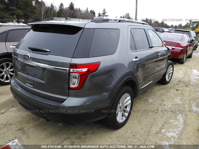 1FMHK8D85CGA97389 - 2012 FORD EXPLORER XLT GRAY photo 4