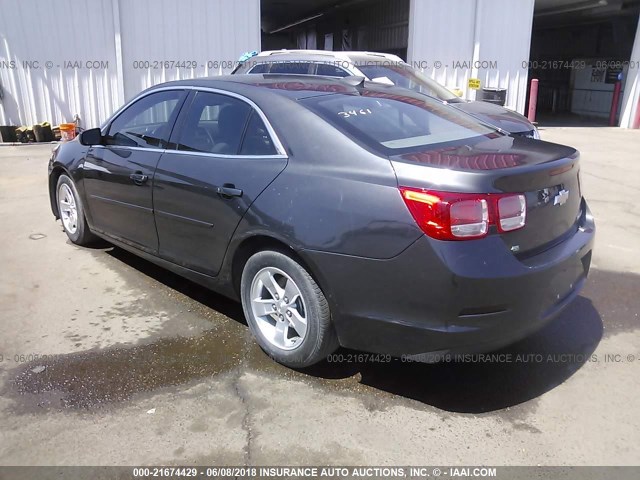 1G11B5SL1FF140298 - 2015 CHEVROLET MALIBU LS ნაცრისფერი ფოტო 3