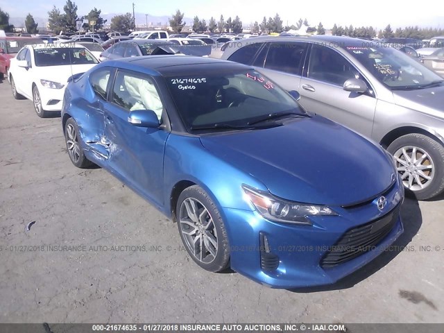JTKJF5C70FJ007163 - 2015 TOYOTA SCION TC 蓝色 照片 1