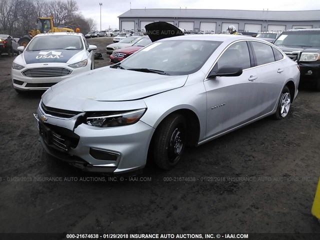 1G1ZB5ST6HF153537 - 2017 CHEVROLET MALIBU LS 银色 照片 2