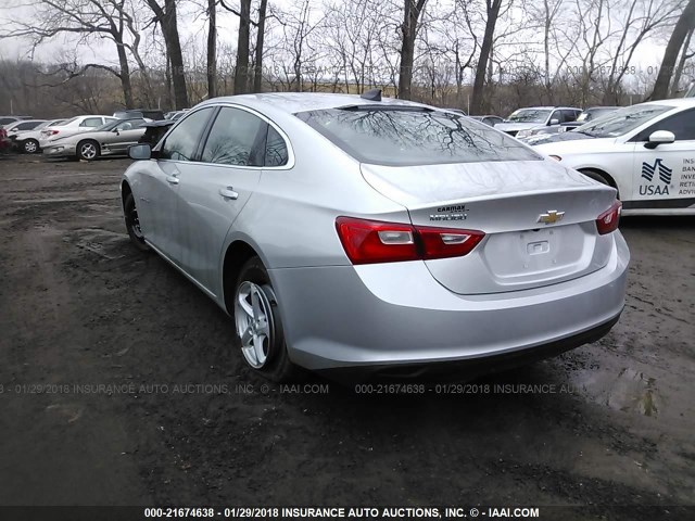 1G1ZB5ST6HF153537 - 2017 CHEVROLET MALIBU LS 银色 照片 3