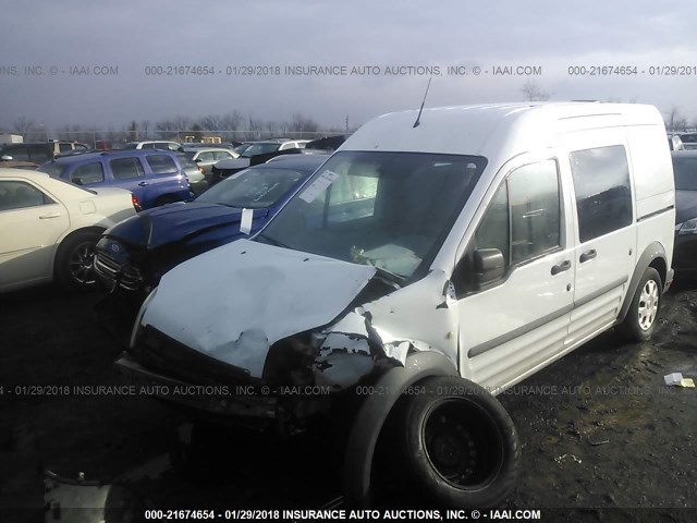 NM0LS6AN7AT004967 - 2010 FORD TRANSIT CONNECT XL WHITE photo 2