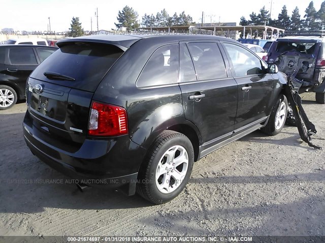 2FMDK3G94EBB30740 - 2014 FORD EDGE SE BLACK photo 4