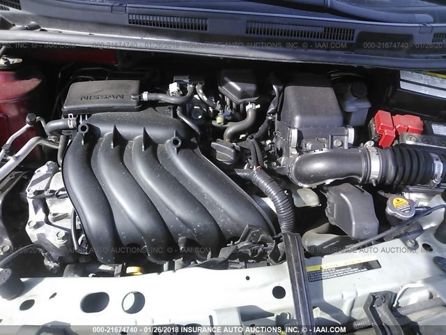 3N1CE2CPXGL368642 - 2016 NISSAN VERSA NOTE S/S PLUS/SV/SL/SR MAROON photo 10