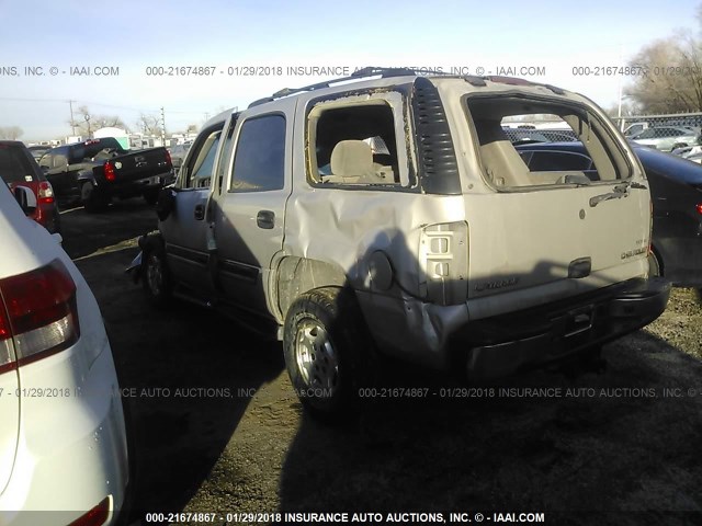 1GNEK13T05J243389 - 2005 CHEVROLET TAHOE K1500 SILVER photo 3