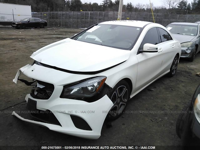 WDDSJ4GB6EN073040 - 2014 MERCEDES-BENZ CLA 250 4MATIC WHITE photo 2