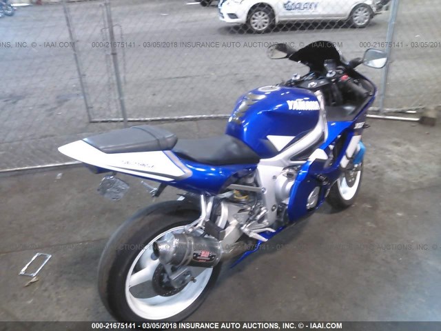 JYARJ04E7YA005286 - 2000 YAMAHA YZFR6 L BLUE photo 4