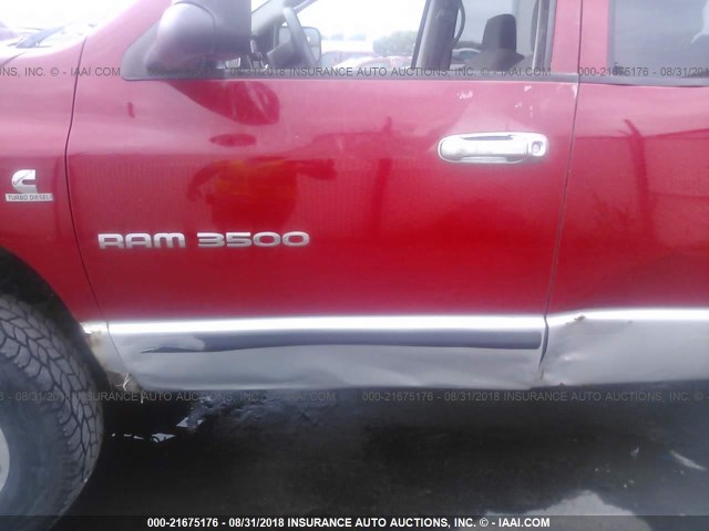 3D7LX39CX6G191749 - 2006 DODGE RAM 3500 RED photo 6