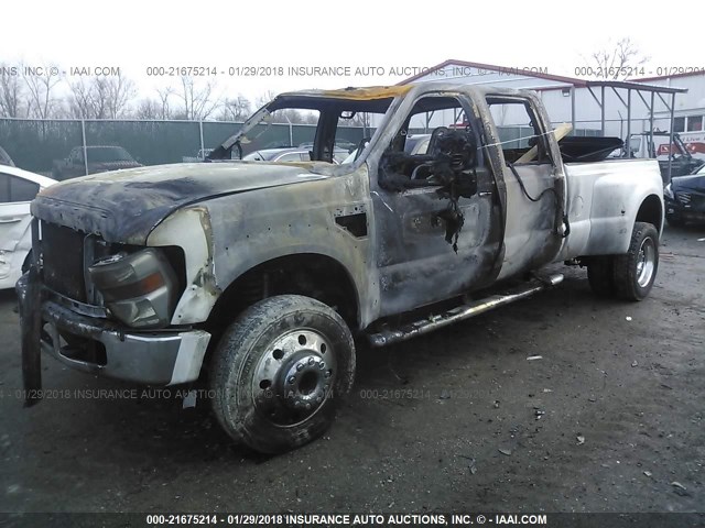 1FTXW43R69EB07505 - 2009 FORD F450 SUPER DUTY WHITE photo 2