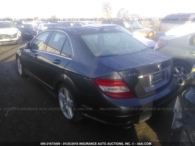 WDDGF56X29R049231 - 2009 MERCEDES-BENZ C 350 GRAY photo 3