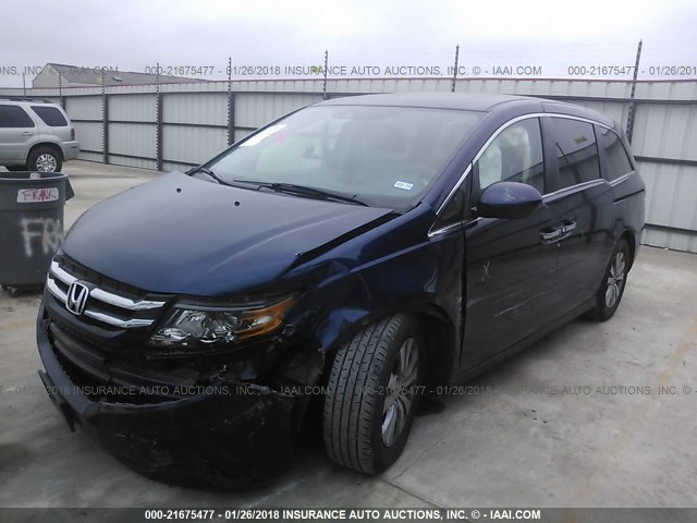 5FNRL5H67GB041130 - 2016 HONDA ODYSSEY EXL ლურჯი ფოტო 2