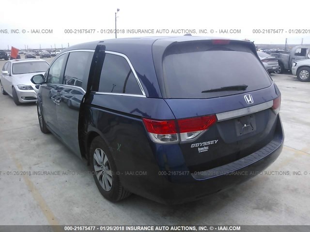 5FNRL5H67GB041130 - 2016 HONDA ODYSSEY EXL ლურჯი ფოტო 3