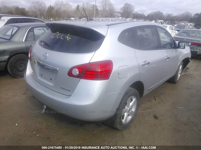 JN8AS5MT5DW547319 - 2013 NISSAN ROGUE S/SV SILVER photo 4