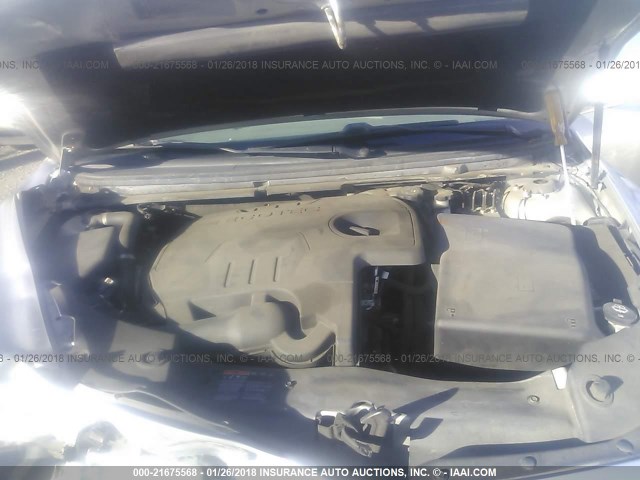 1G1ZC5E03CF272962 - 2012 CHEVROLET MALIBU 1LT 银色 照片 10