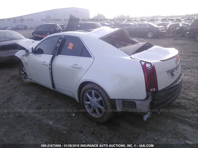 1G6DF577280195565 - 2008 CADILLAC CTS WHITE photo 3