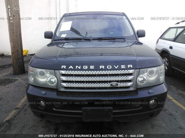 SALSH23468A168154 - 2008 LAND ROVER RANGE ROVER SPORT SUPERCHARGED BLACK photo 6