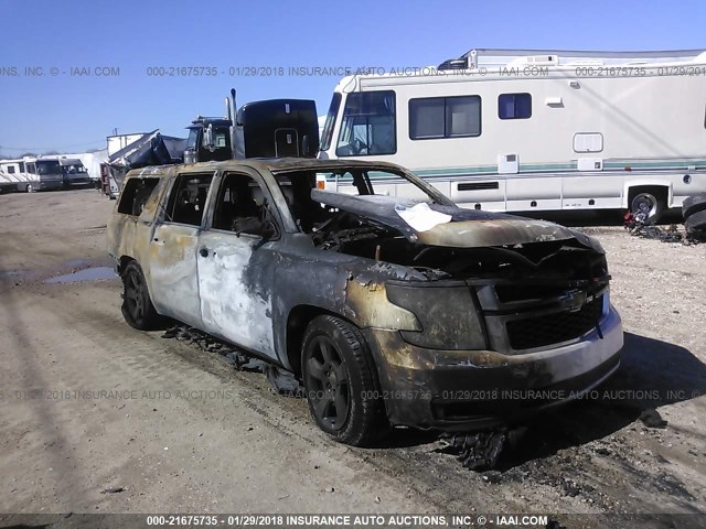 1GNSCJKC8FR181888 - 2015 CHEVROLET SUBURBAN C1500 LT WHITE photo 1