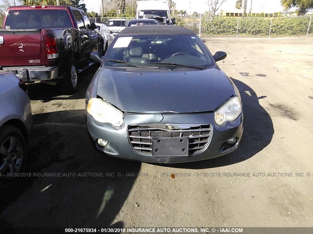 1C3EL55R26N131531 - 2006 CHRYSLER SEBRING TOURING BLUE photo 6