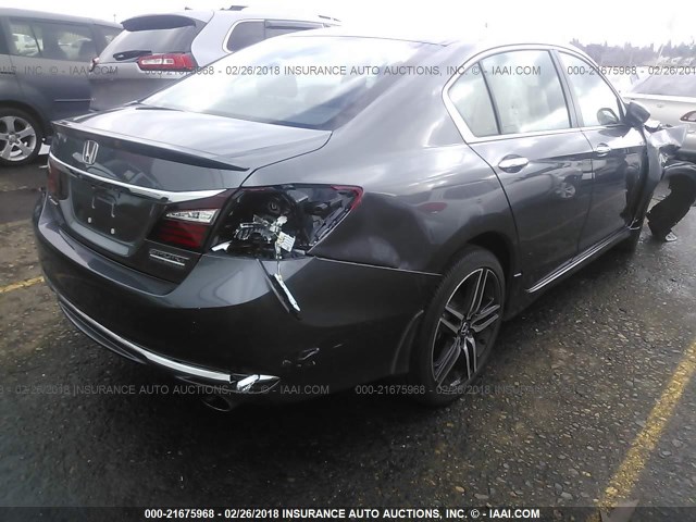 1HGCR2F10HA137204 - 2017 HONDA ACCORD SPORT SPECIAL EDITION GRAY photo 4