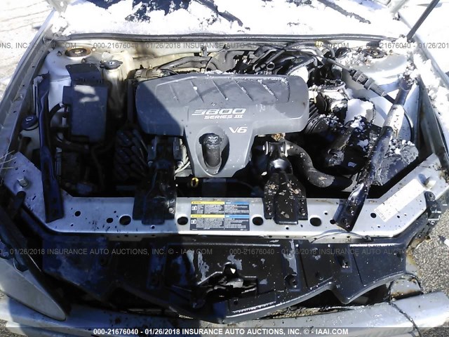 2G2WS522151320380 - 2005 PONTIAC GRAND PRIX GT SILVER photo 10