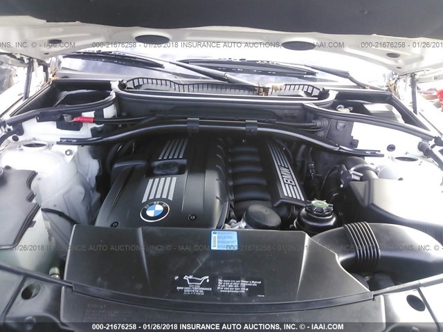 WBXPC93409WJ28339 - 2009 BMW X3 XDRIVE30I WHITE photo 10
