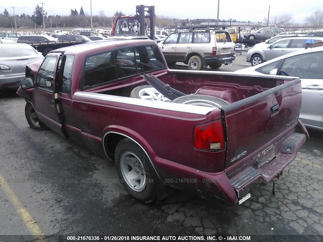 1GCCS19Z9S8191226 - 1995 CHEVROLET S TRUCK S10 BURGUNDY photo 3