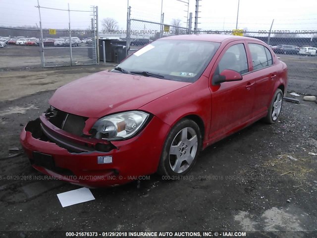 1G1AF5F53A7223539 - 2010 CHEVROLET COBALT 2LT RED photo 2