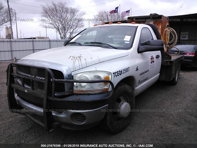 3D7ML46C26G215570 - 2006 DODGE RAM 3500 WHITE photo 2