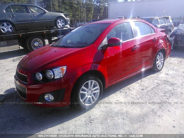 1G1JC5SH2C4186979 - 2012 CHEVROLET SONIC LT RED photo 2