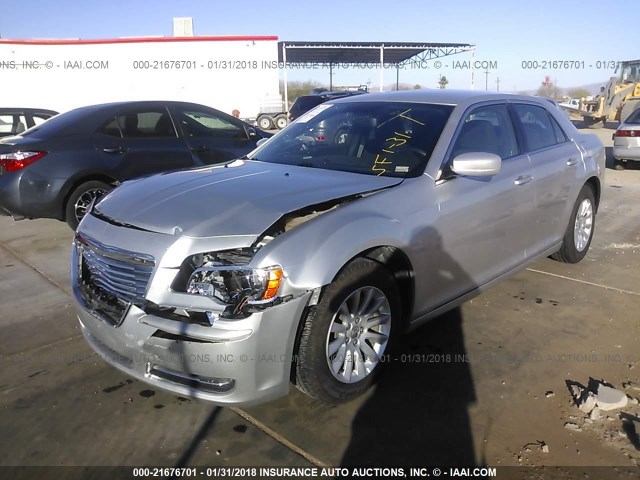 2C3CCAAG0CH116292 - 2012 CHRYSLER 300 SILVER photo 2