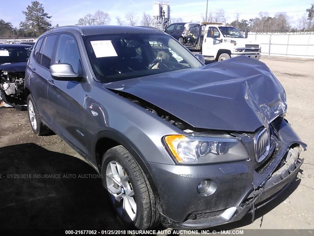 5UXWX7C56E0K31156 - 2014 BMW X3 XDRIVE35I GRAY photo 1