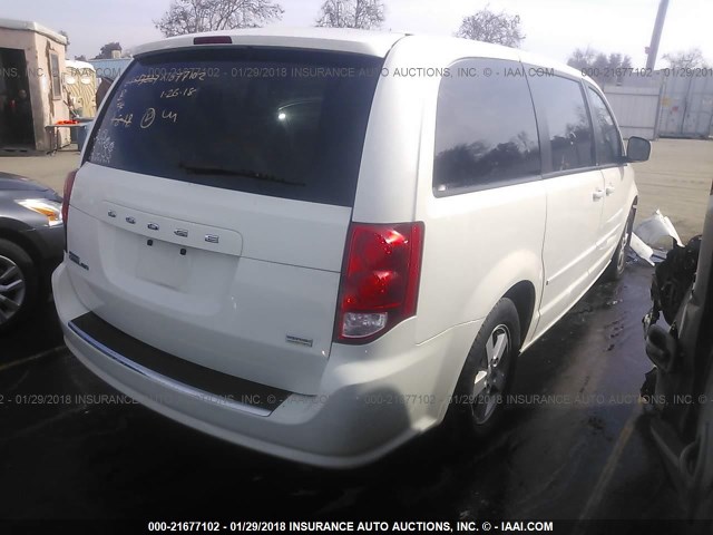 2C4RDGCG6CR304232 - 2012 DODGE GRAND CARAVAN SXT WHITE photo 4