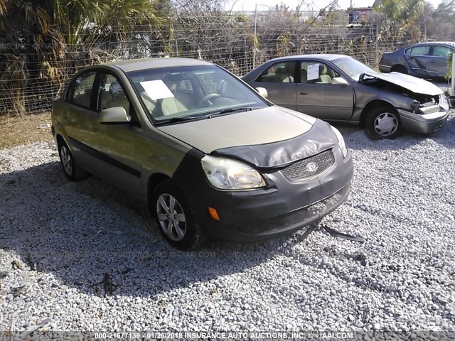 KNADE123686381598 - 2008 KIA RIO LX/SX GOLD photo 1