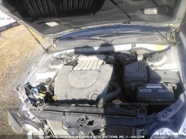 KMHWF35HX5A141034 - 2005 HYUNDAI SONATA GLS/LX SILVER photo 10