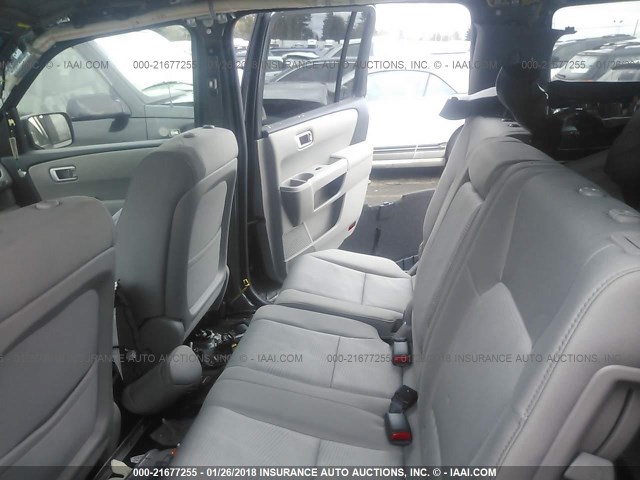 5FNYF4H21CB036784 - 2012 HONDA PILOT LX GRAY photo 8