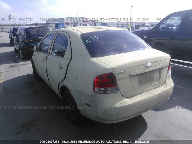 KL1TD52674B248778 - 2004 CHEVROLET AVEO TAN photo 3