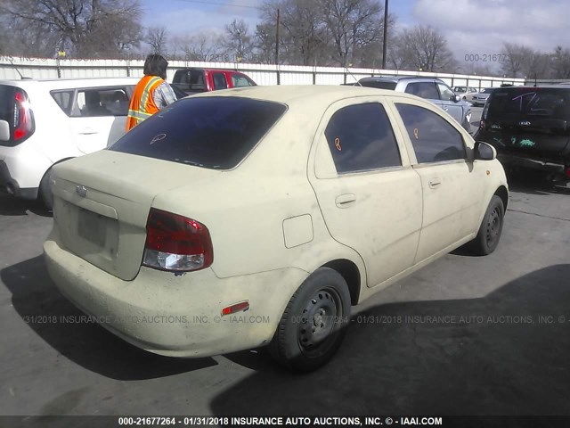 KL1TD52674B248778 - 2004 CHEVROLET AVEO TAN photo 4